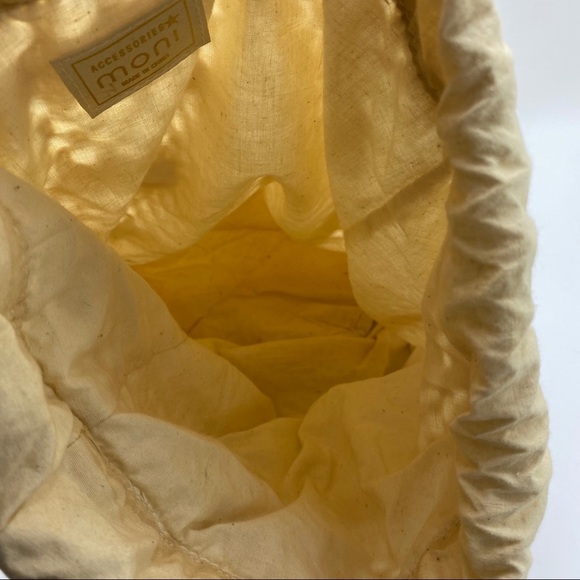 Crochet Boho Cream Bucket Backpack Macrame - Picture 4 of 9